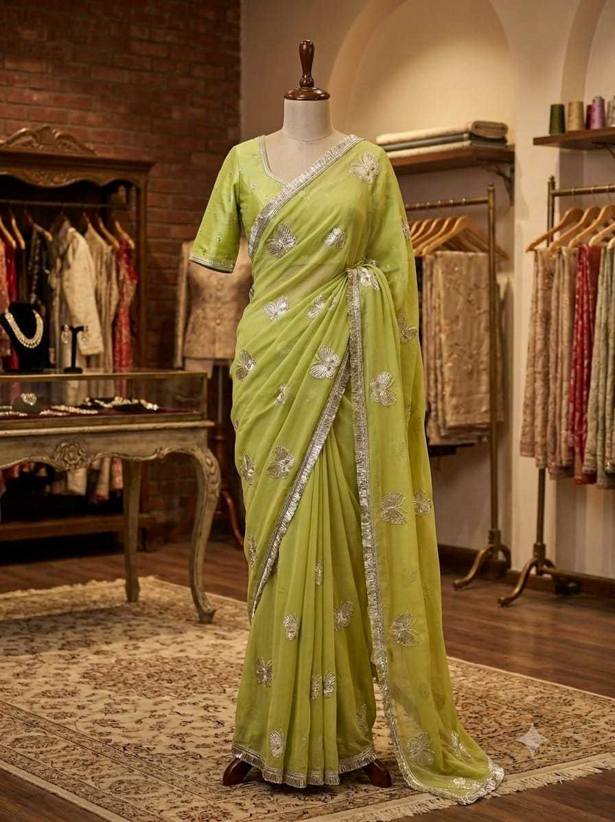 Georgette Designer Saree in Light Pink