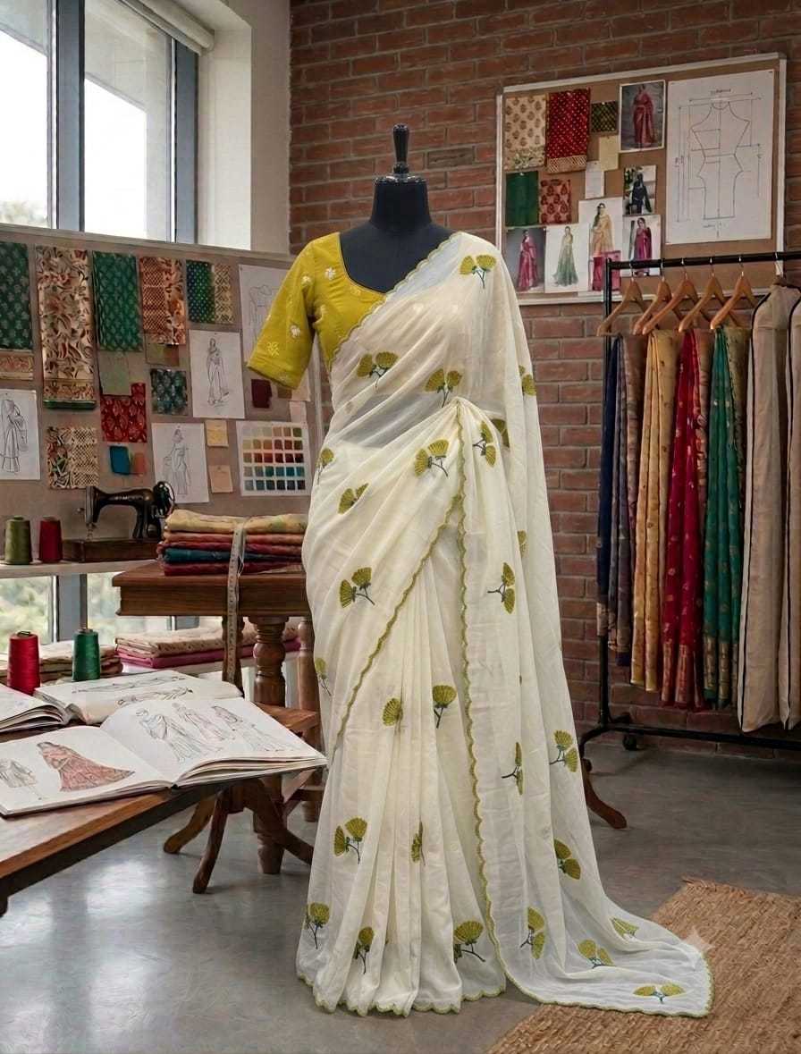 Georgette Designer Saree in Red