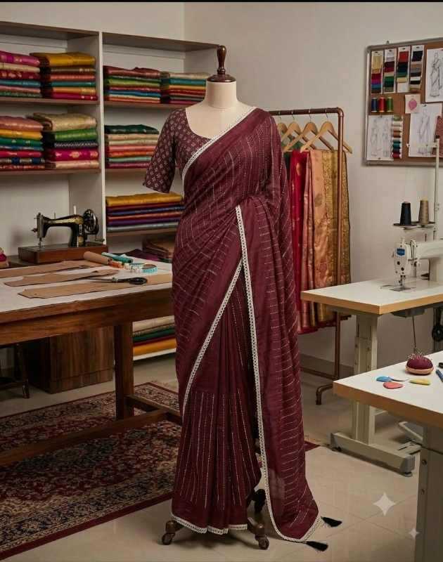 Georgette Designer Saree in Purple