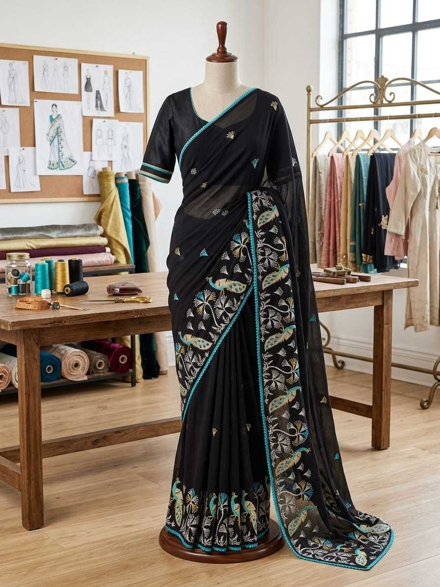 Space Silk Printed Saree