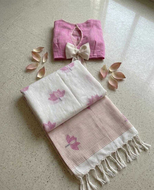 Linen Printed Saree