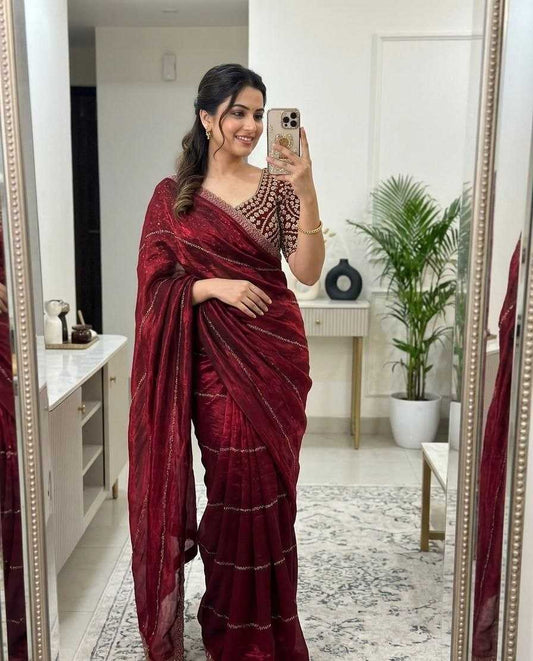 Space Silk Designer Saree