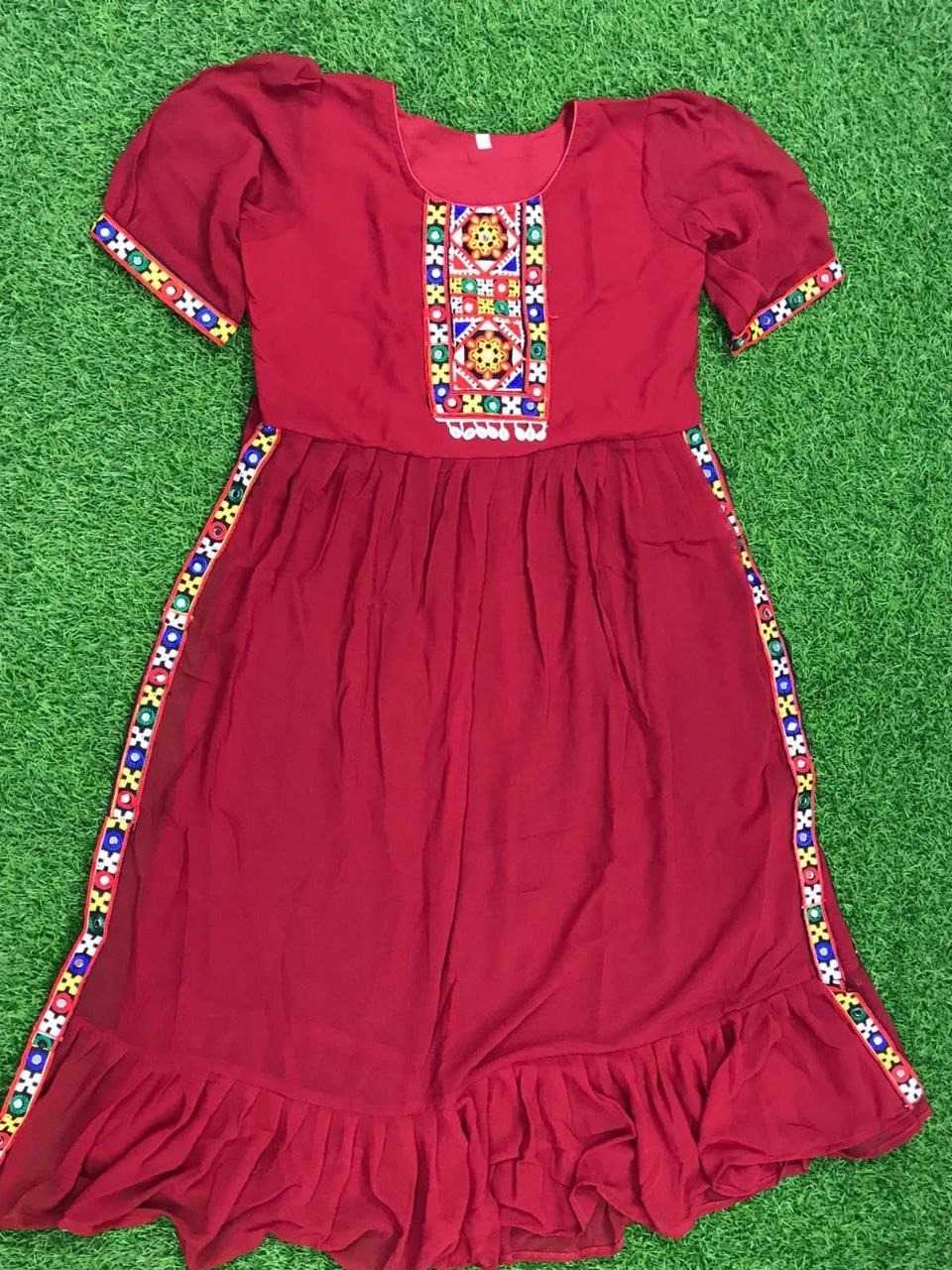 Faux Georgette Party Wear Kurti in Black