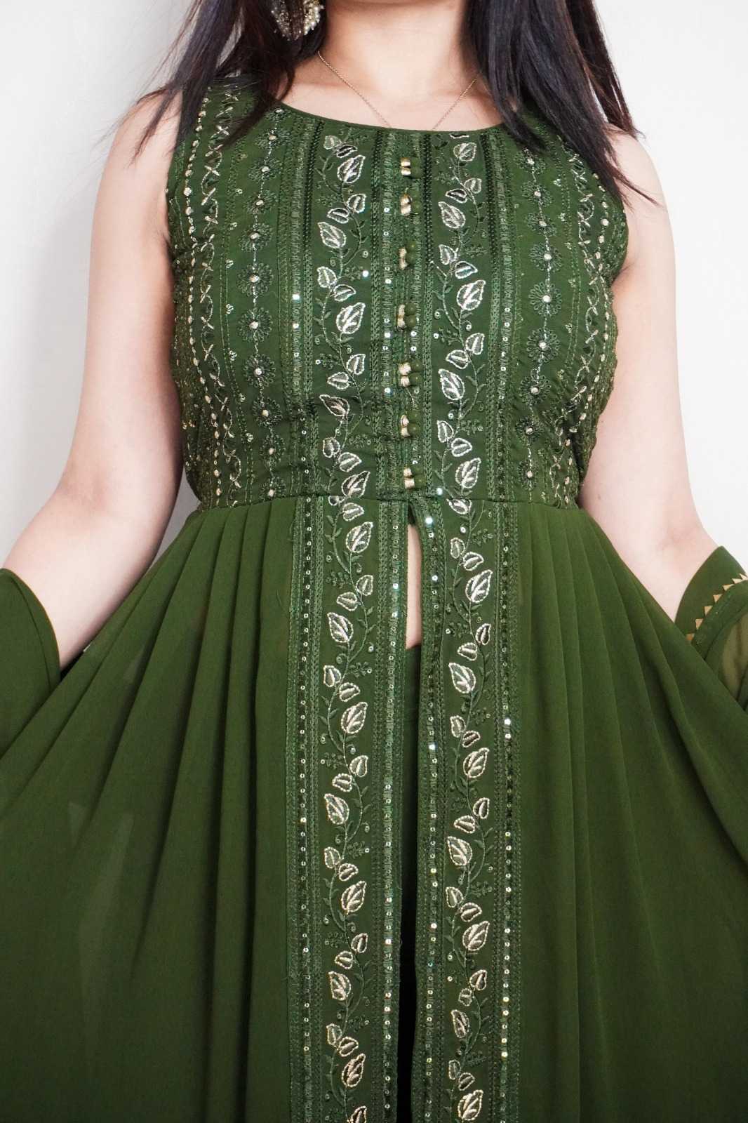 Faux Blooming Embroidered Suit