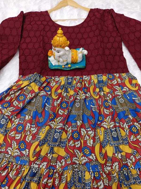 Chanderi Cotton Printed Gown