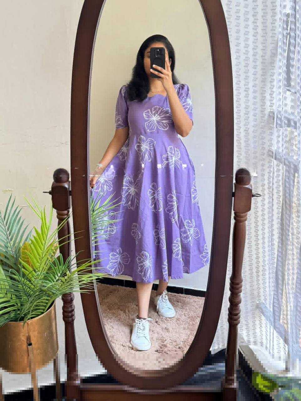 Cotton Party Gown in Lavender