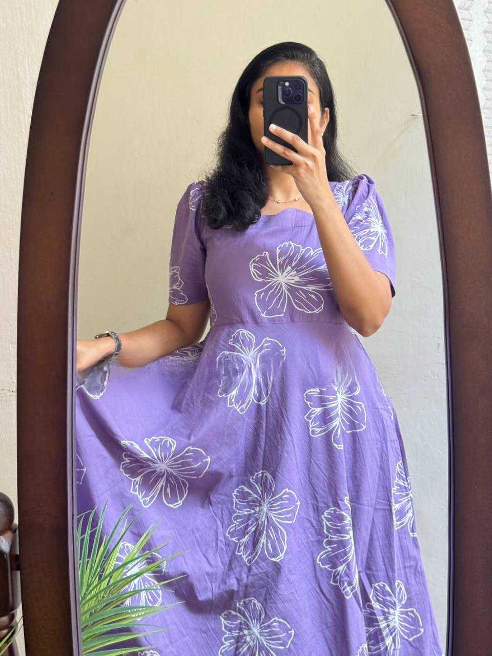 Cotton Party Gown in Lavender