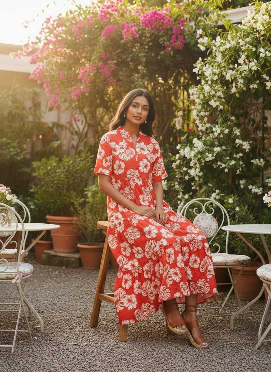 Cotton Midi Dress 1081