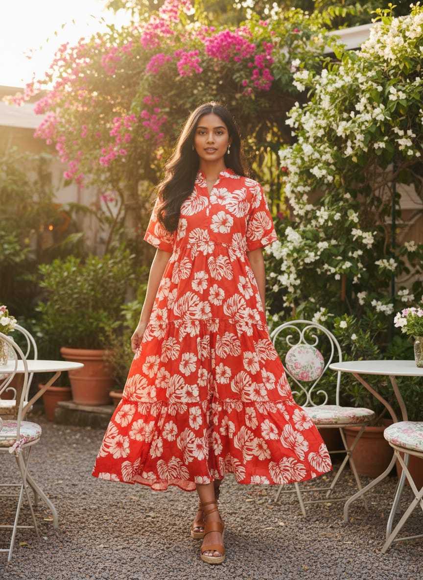 Cotton Midi Dress 1081