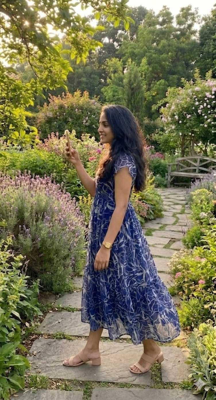 Faux Georgette Maxi Dress