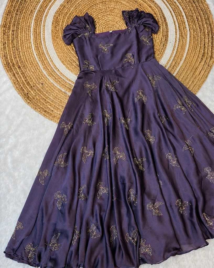 Rangoli Silk Embroidery Gown