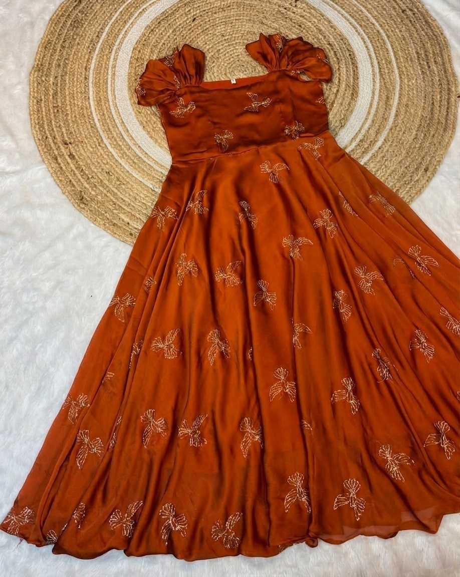 Rangoli Silk Embroidery Gown