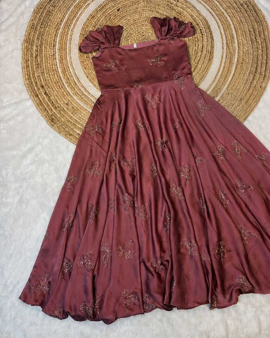 Rangoli Silk Embroidery Gown