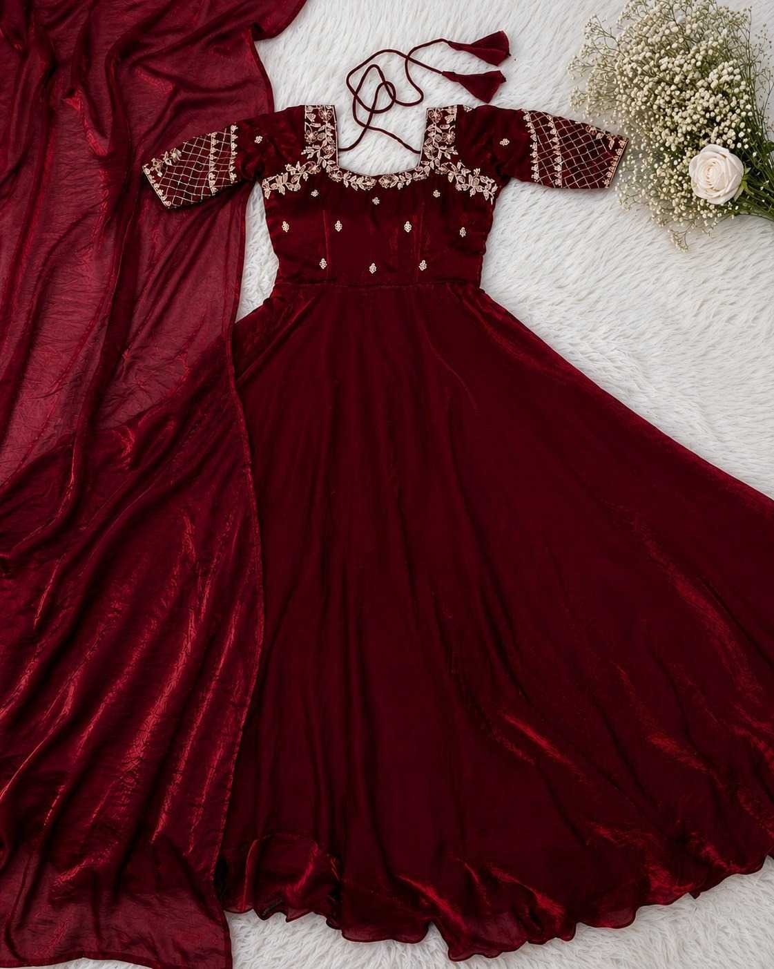 Embroidery Gown