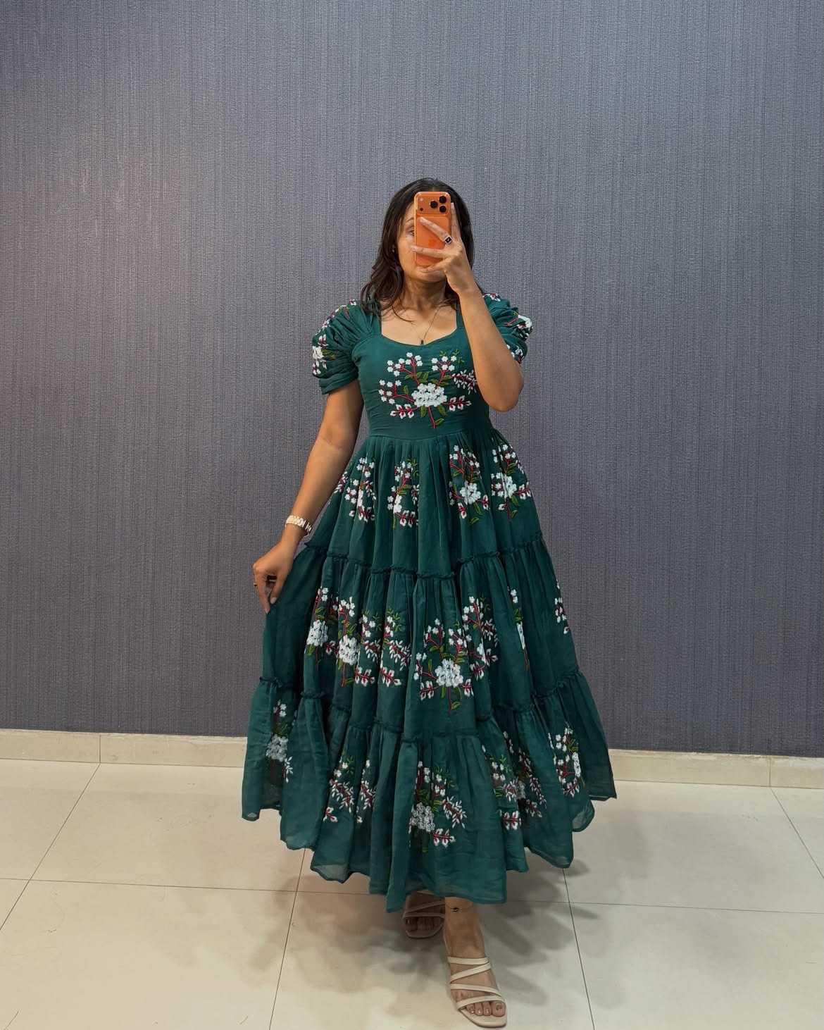 Cotton Fancy Gown in Sky