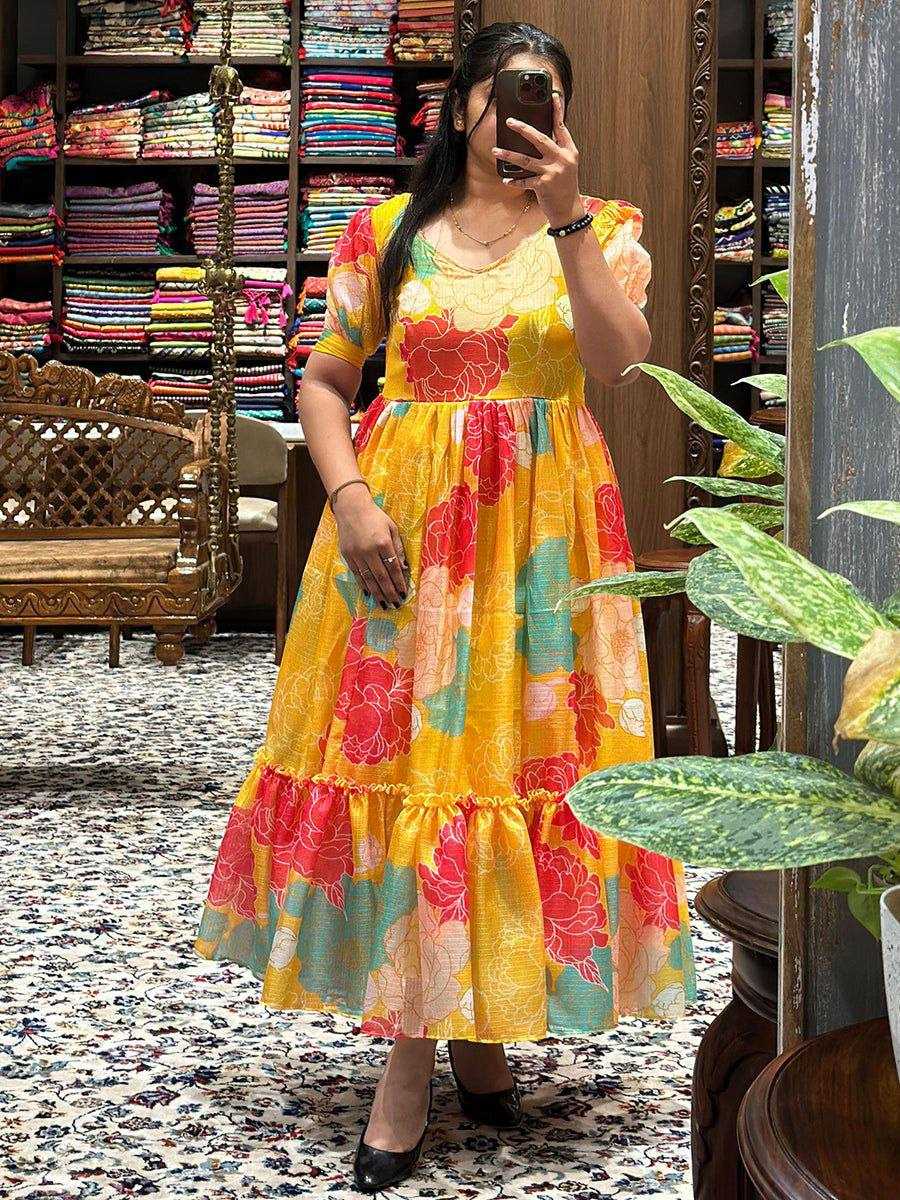 Kota Checks Printed Gown