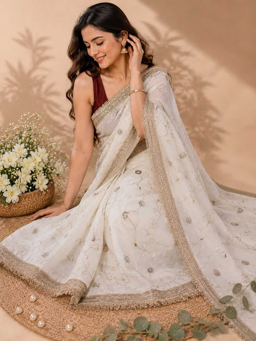 Aamaya Satin Designer Saree
