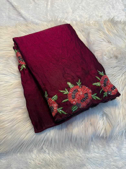 Satin Designer Saree
