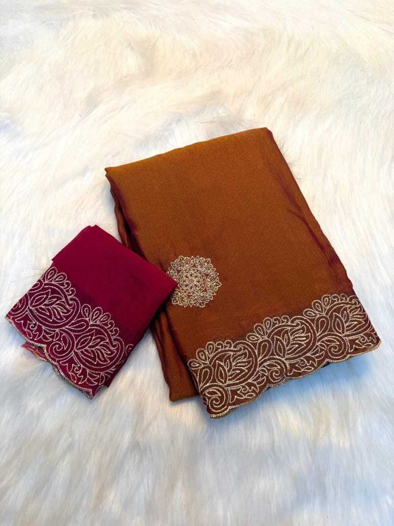 Dull Moss Designer Saree