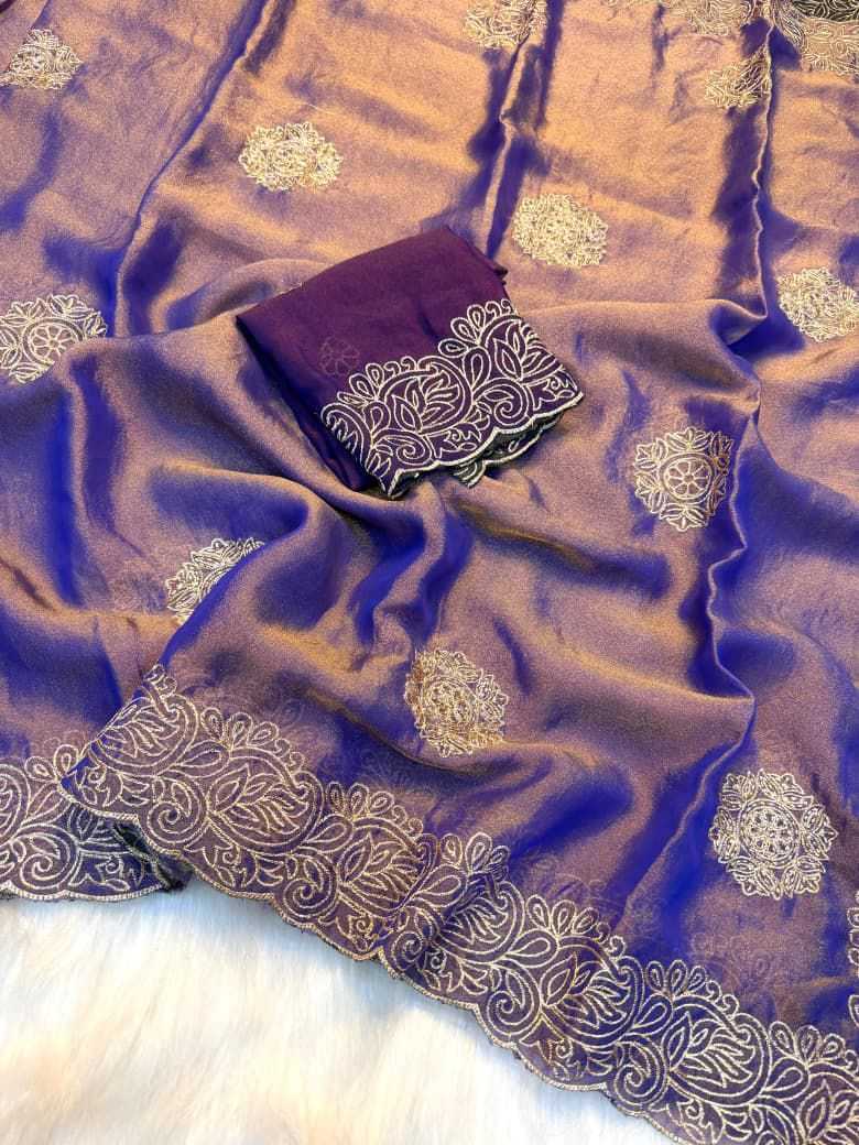 Dull Moss Designer Saree