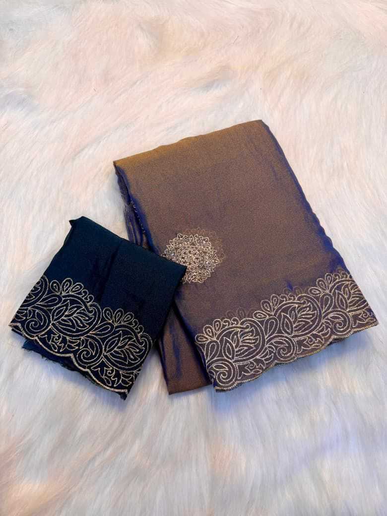 Dull Moss Designer Saree
