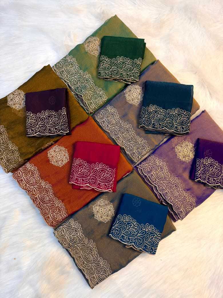 Dull Moss Designer Saree