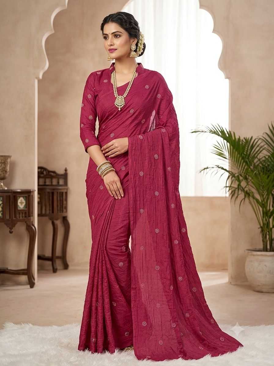Coffee Crunchi Designer Saree