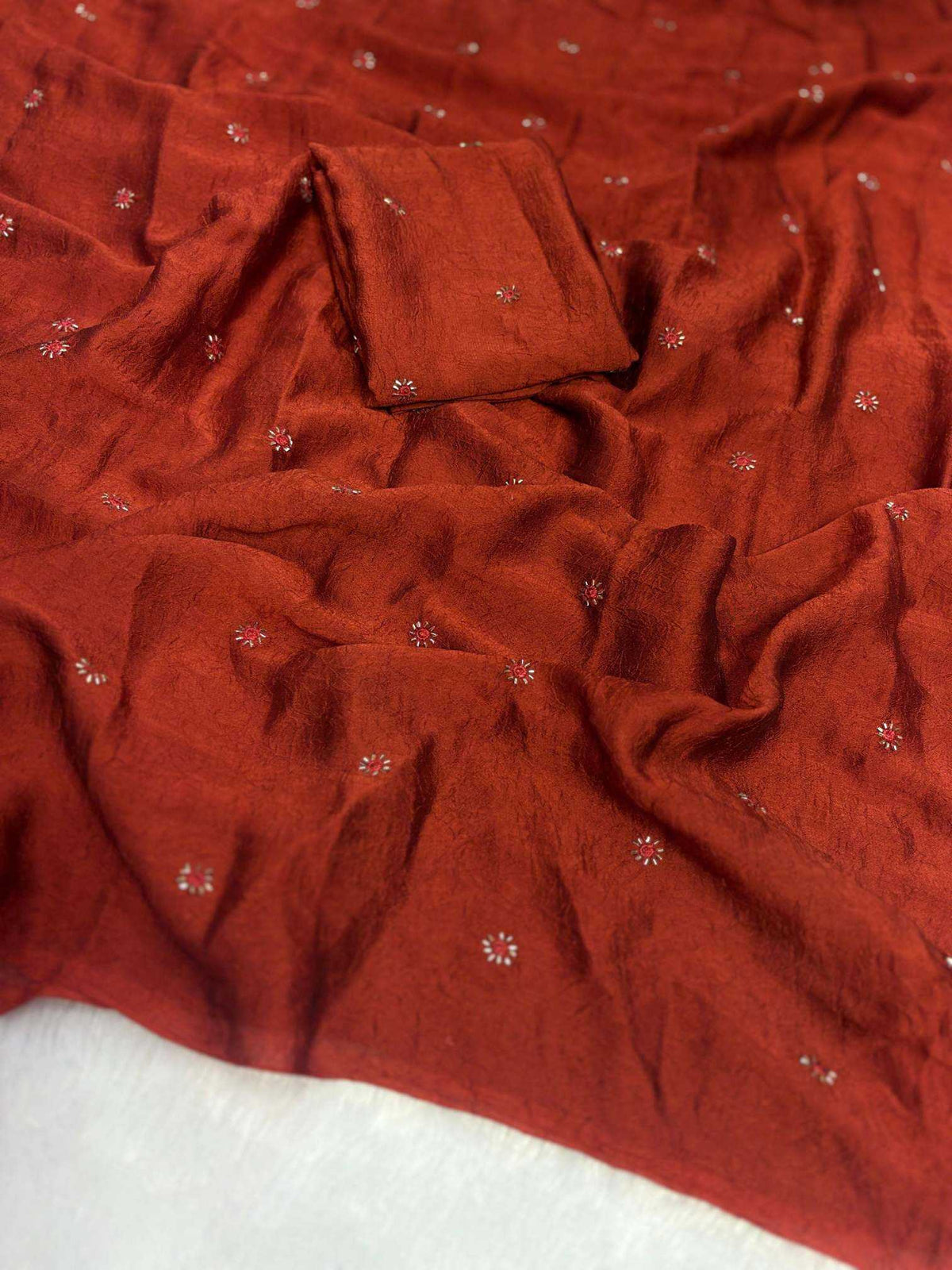 Coffee Crunchi Designer Saree