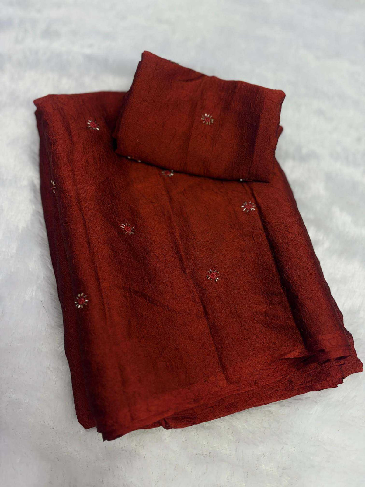 Coffee Crunchi Designer Saree
