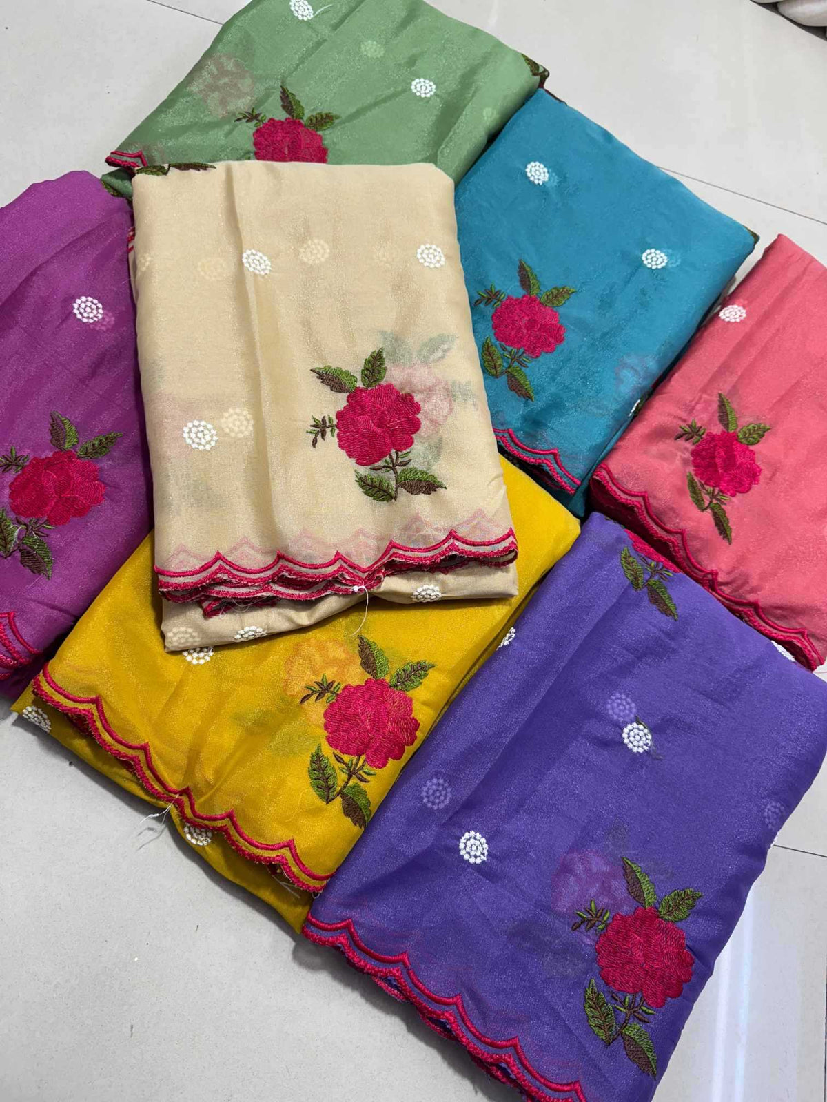 Georgette Designer Saree in Lavender