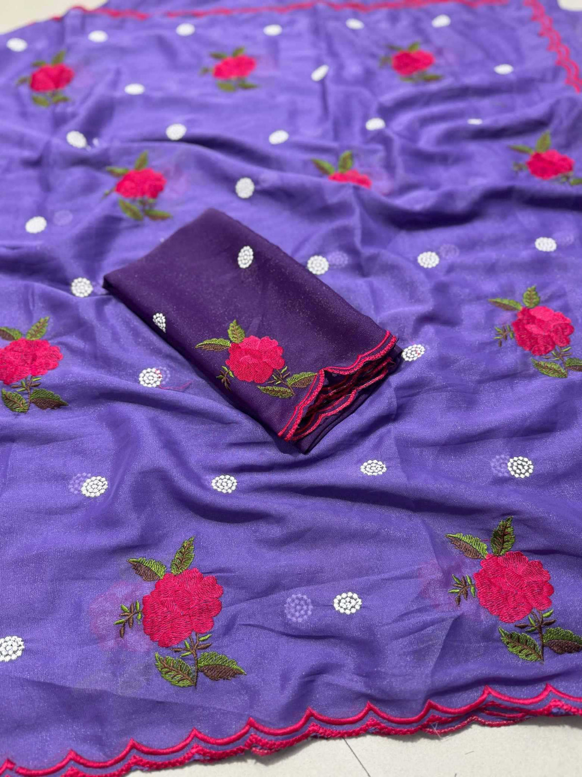 Georgette Designer Saree in Lavender