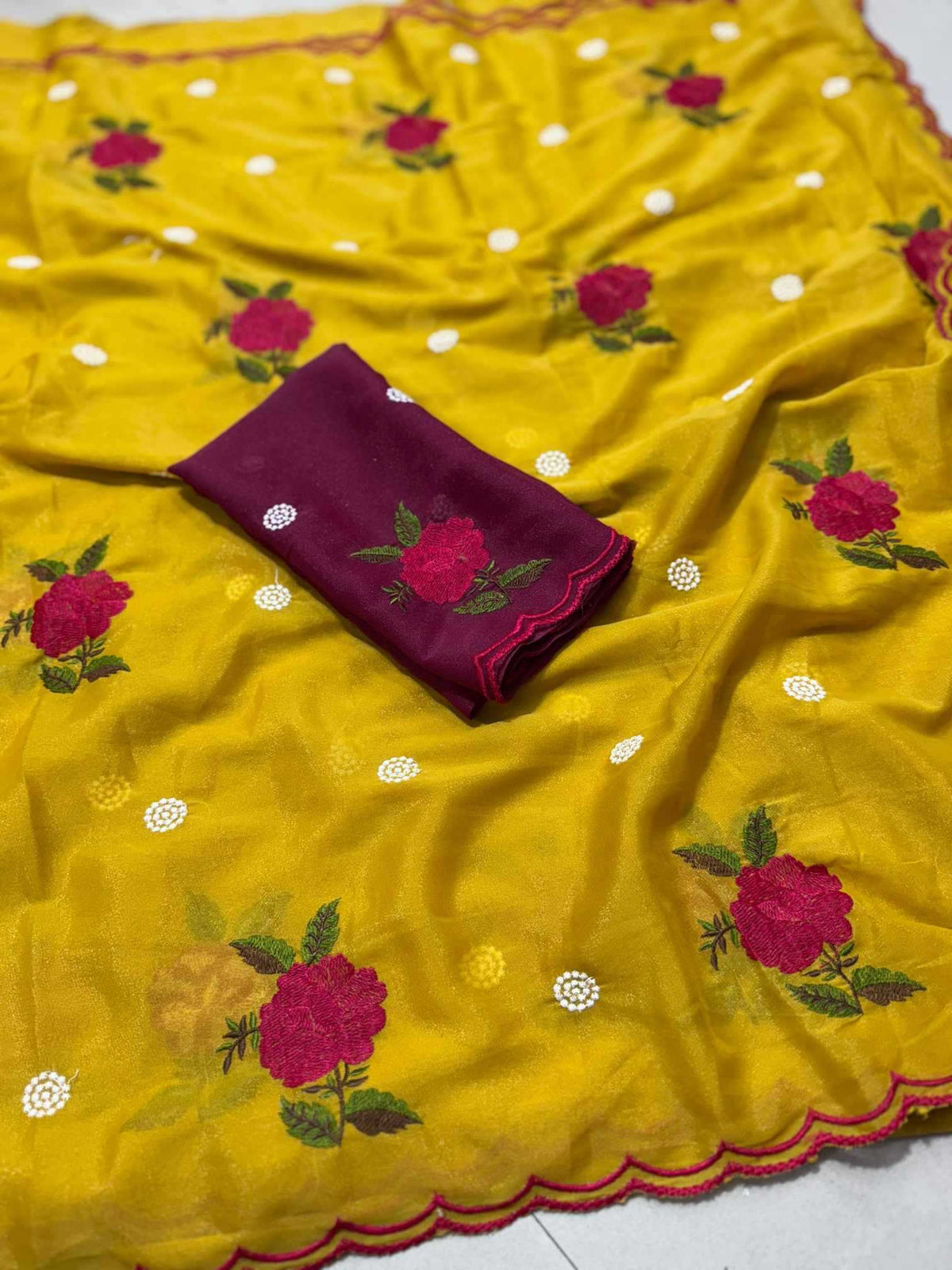 Georgette Designer Saree in Lavender