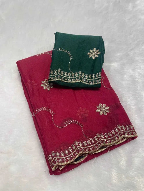 Juhi Premium Georgette Designer Saree