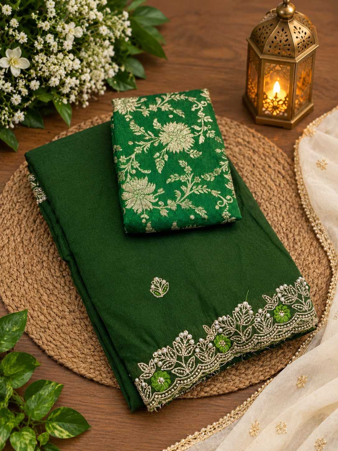 Premium Georgette Designer Saree in Purple