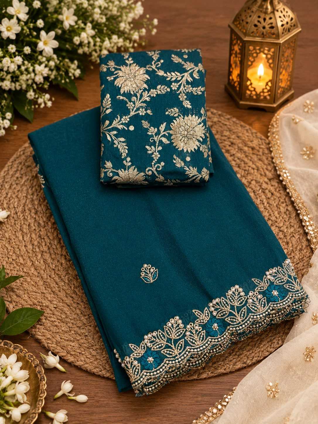 Premium Georgette Designer Saree in Purple