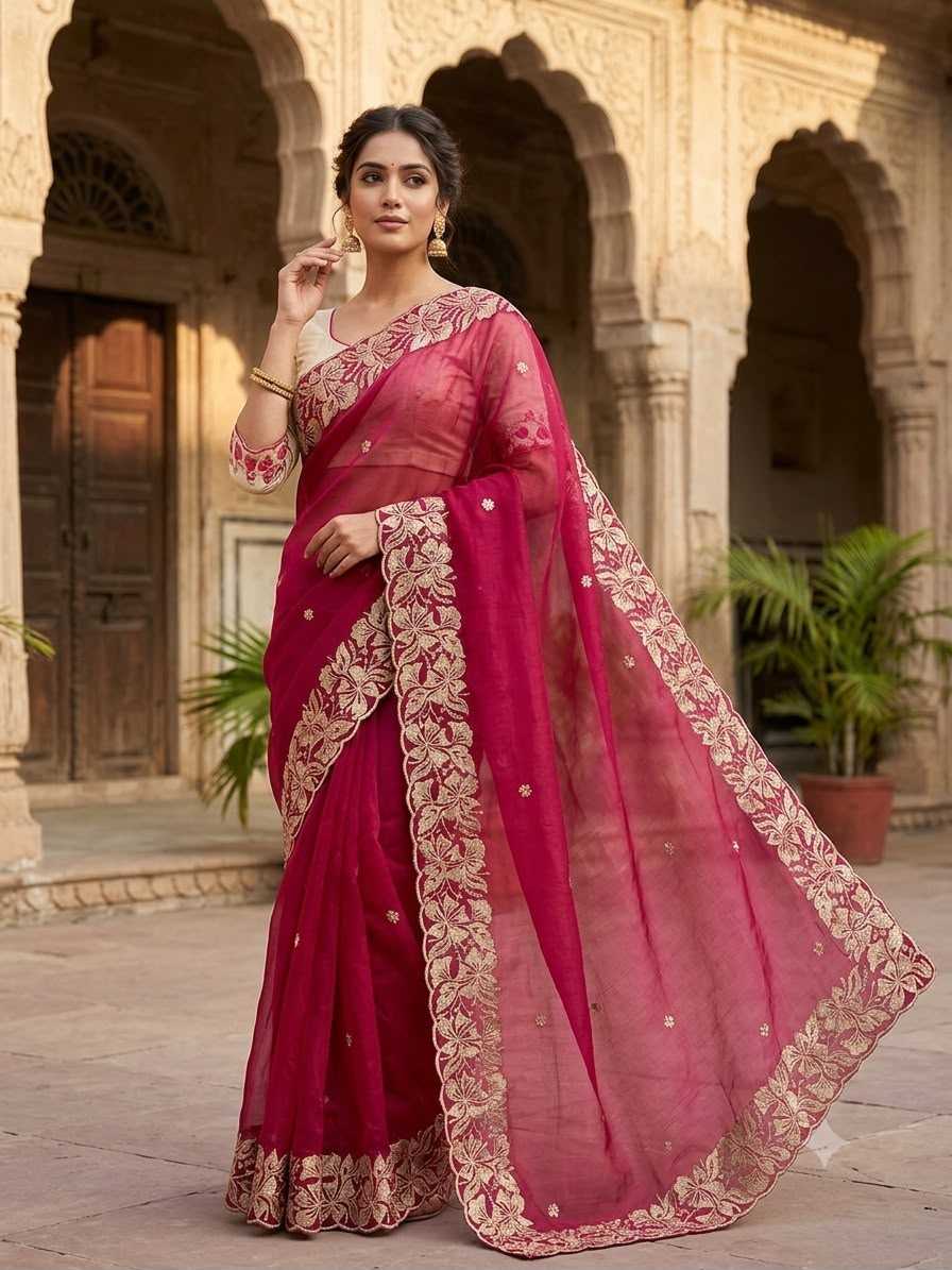 Tulsi Crunchi Designer Saree