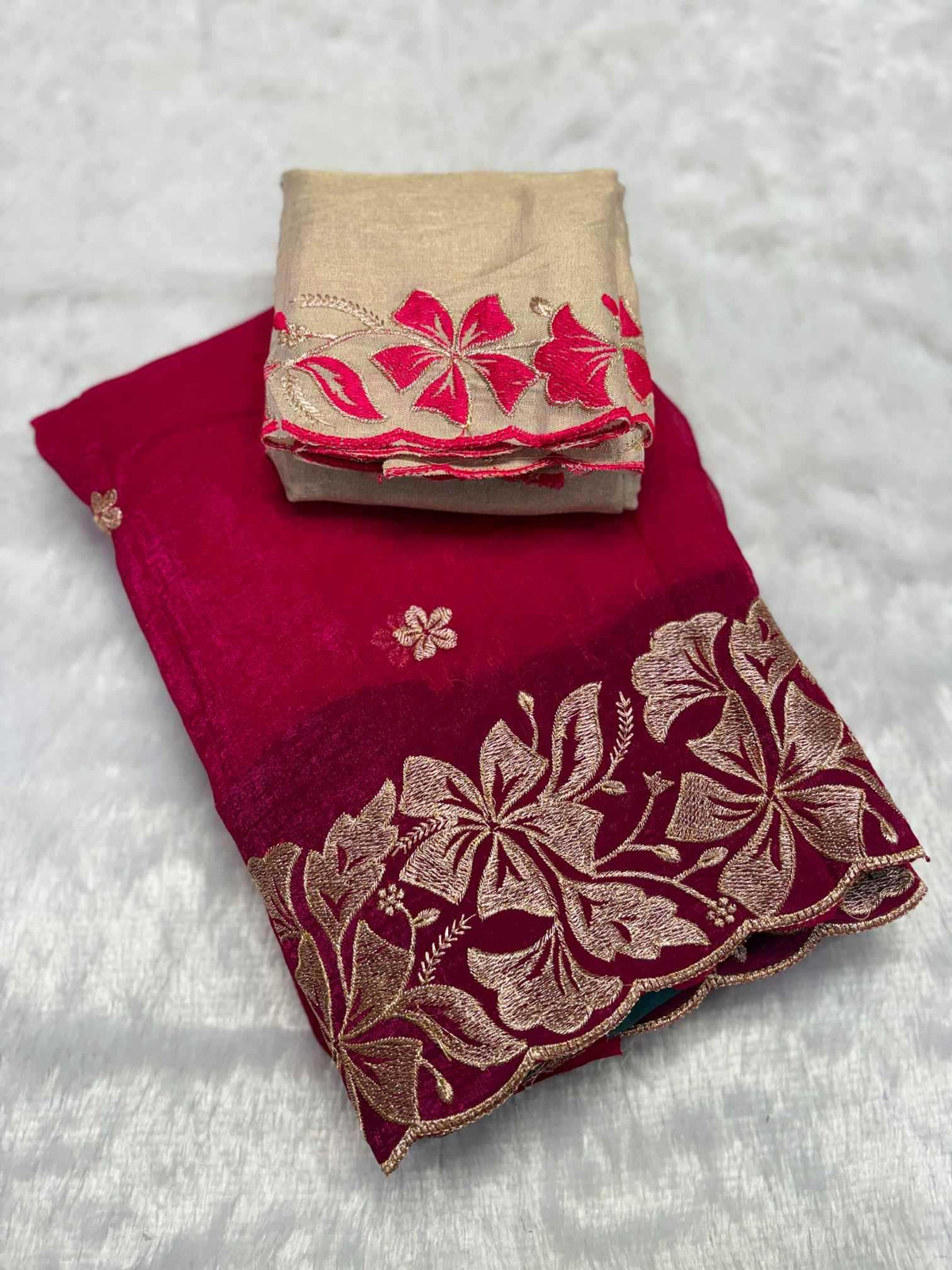 Tulsi Crunchi Designer Saree