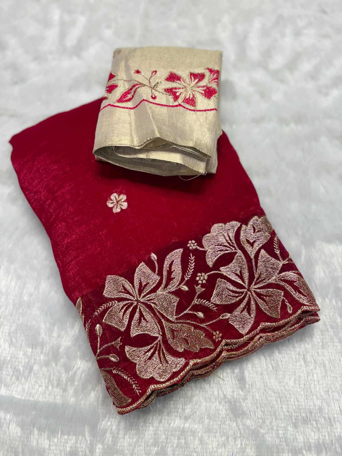 Tulsi Crunchi Designer Saree