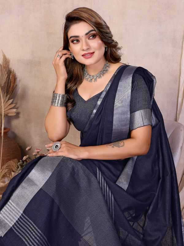 Amanat Linen Designer Saree