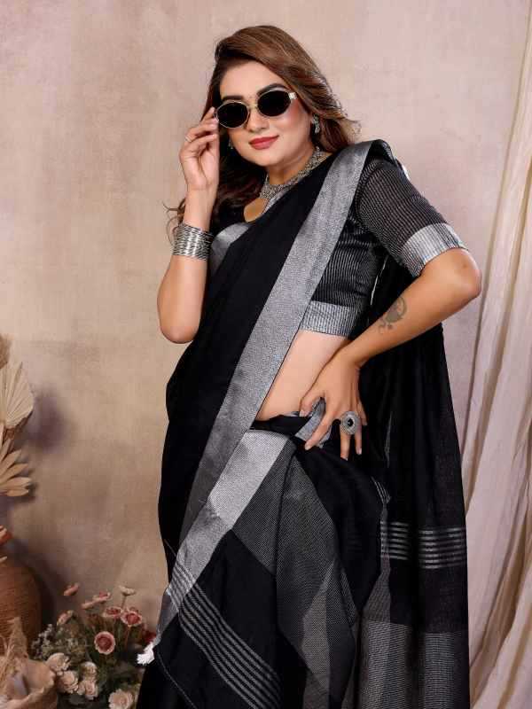 Amanat Linen Designer Saree