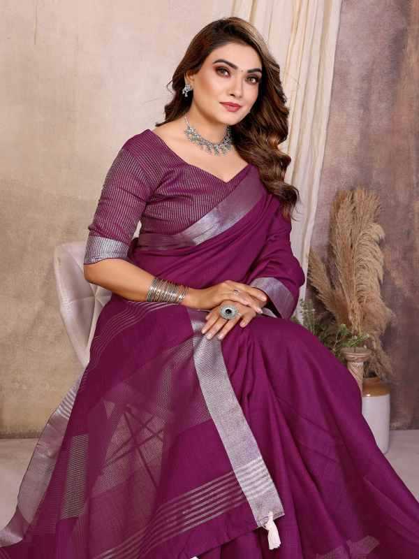 Amanat Linen Designer Saree