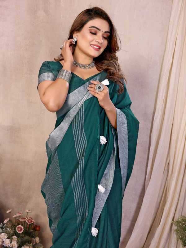 Amanat Linen Designer Saree