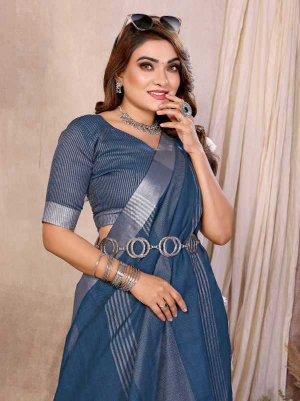 Amanat Linen Designer Saree