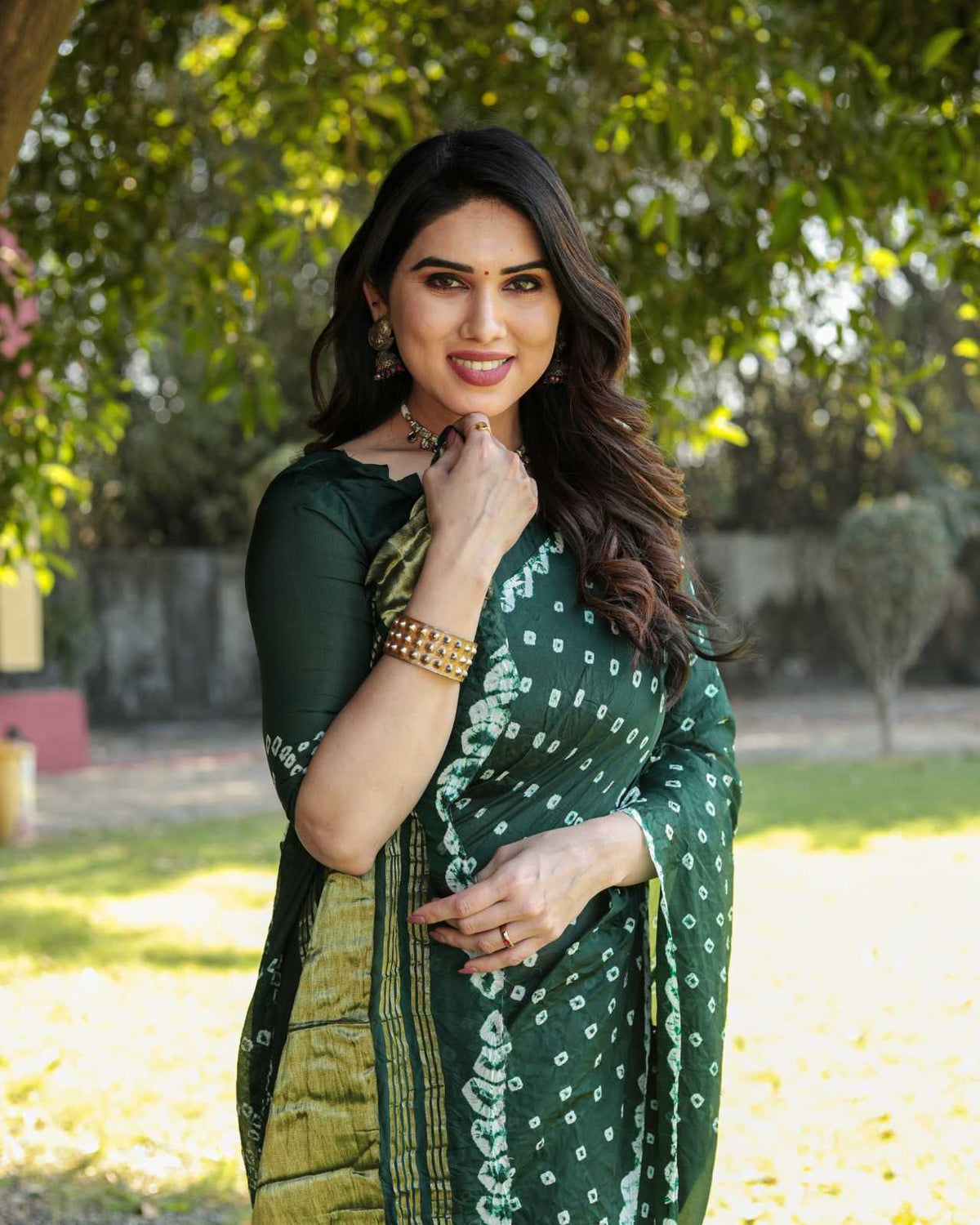 Bhanumati Pure Silk Bandhani Bandhej Saree