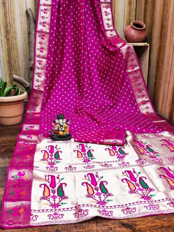 Paithani Silk Hand Work Saree