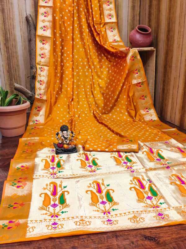 Paithani Silk Hand Work Saree