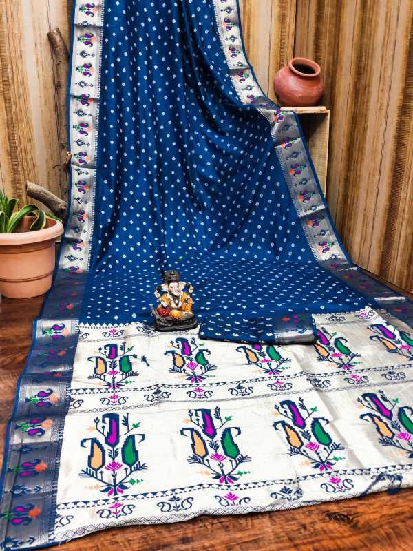 Paithani Silk Hand Work Saree