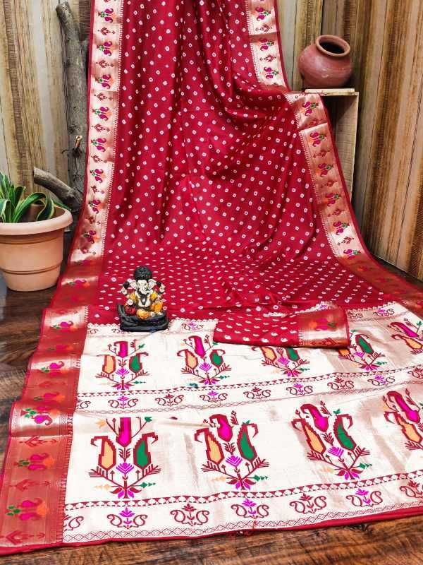 Paithani Silk Hand Work Saree