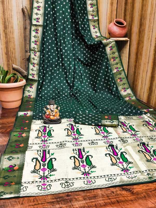 Paithani Silk Hand Work Saree