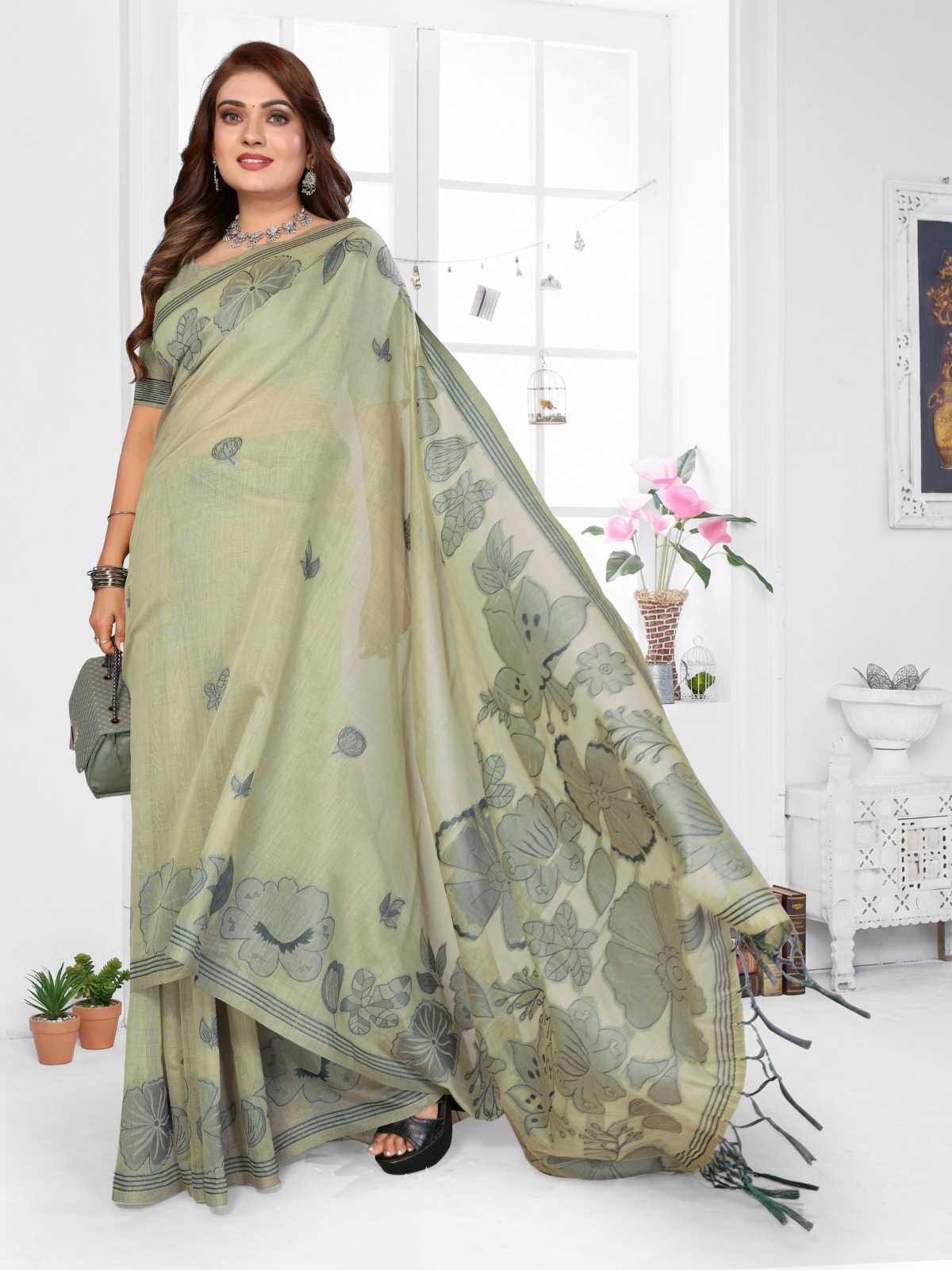 Juhi Cotton Linen Saree